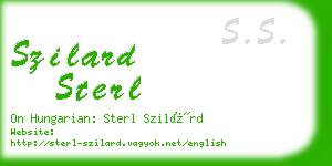 szilard sterl business card